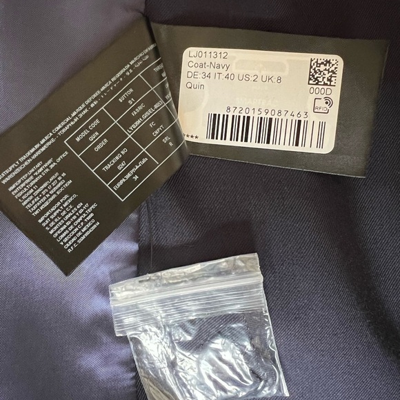 NWT Suistudio Quinn Navy Trench Size 2-6 - Picture 6 of 15